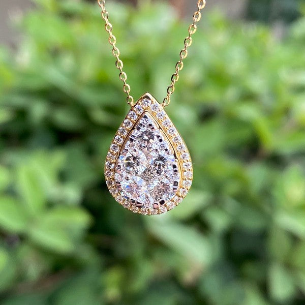 Pear shaped diamond choker Clearance