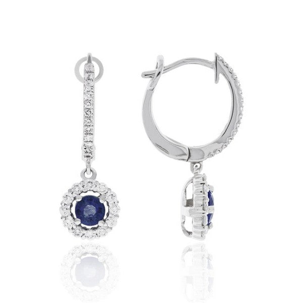 White sapphire sales diamond earrings