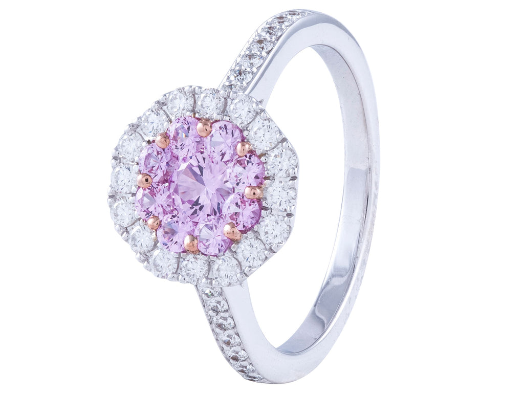 18k Purple Sapphire and Diamond Ring