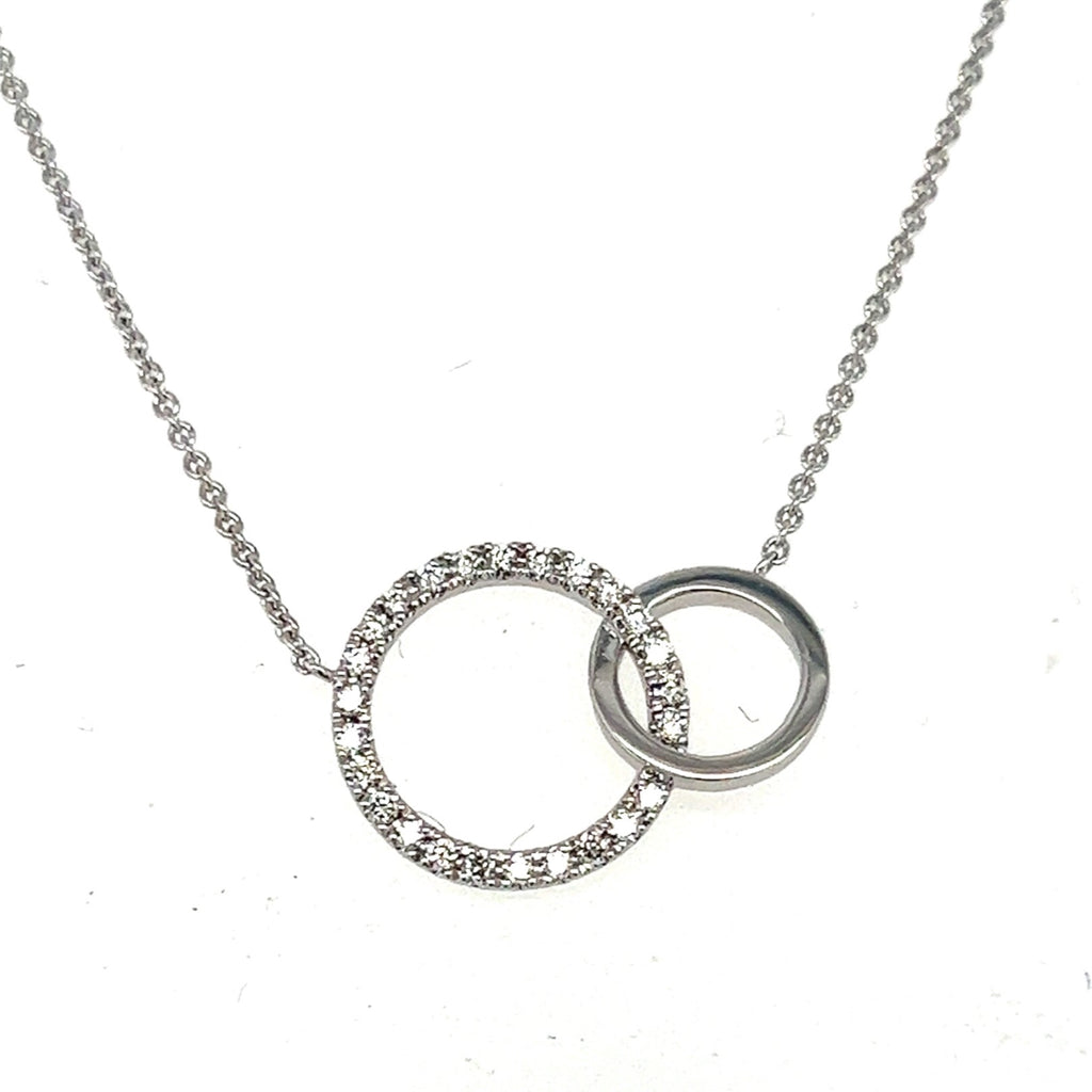 Mixed Shape Diamond Open Circle Pendant - Nuha Jewelers