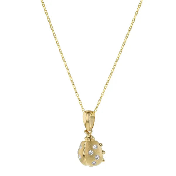 14 Karat Yellow Gold Diamond Ladybug Pendant – Dublin Village Jewelers (OH)