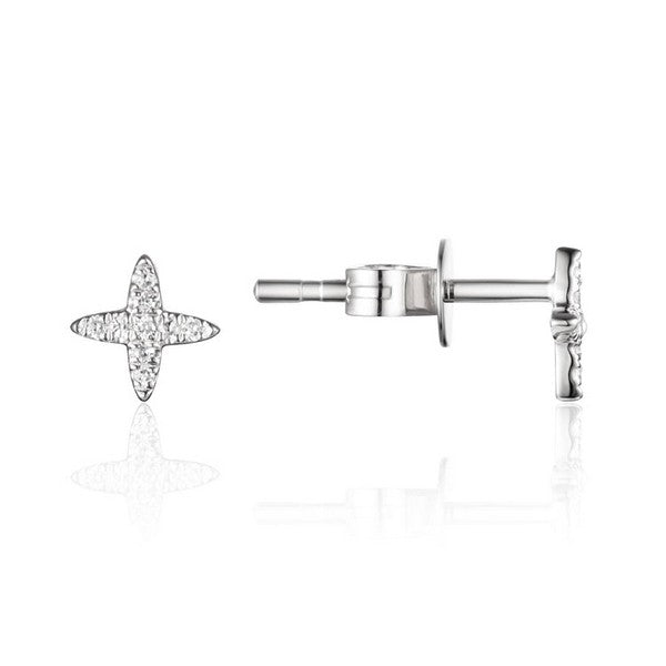 Petite Cross Diamond Earrings